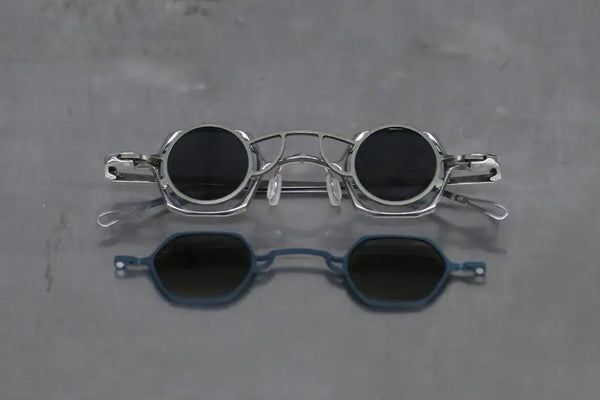 Rigards Silver + Olive Frame Matte Dark Gray Sheet Mirror RG1921TI